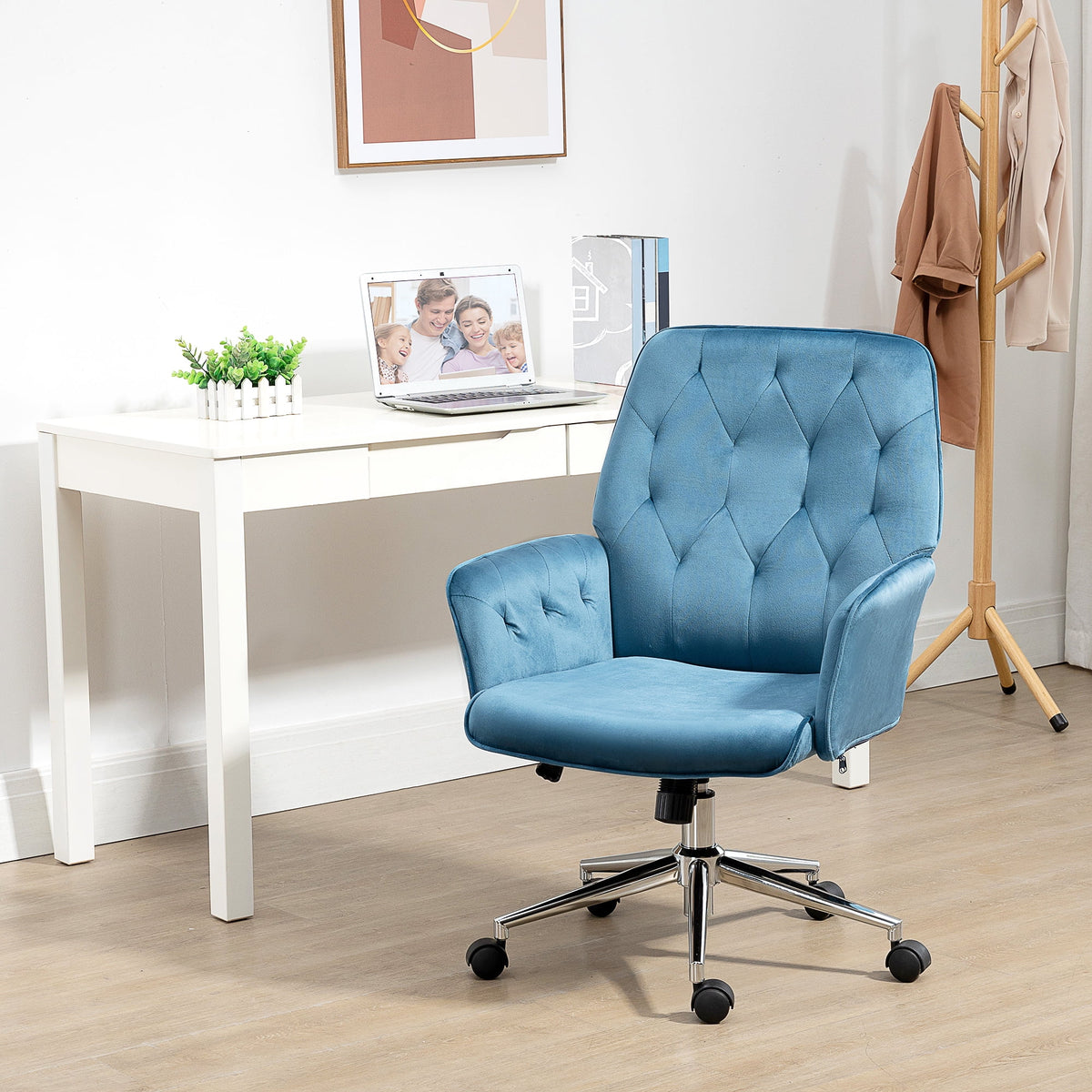 Blue Adjustable Swivel Task Chair V4243