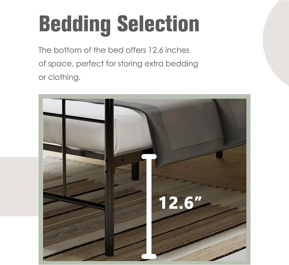 Full Size Gold Metal Platform Bed Frame U437