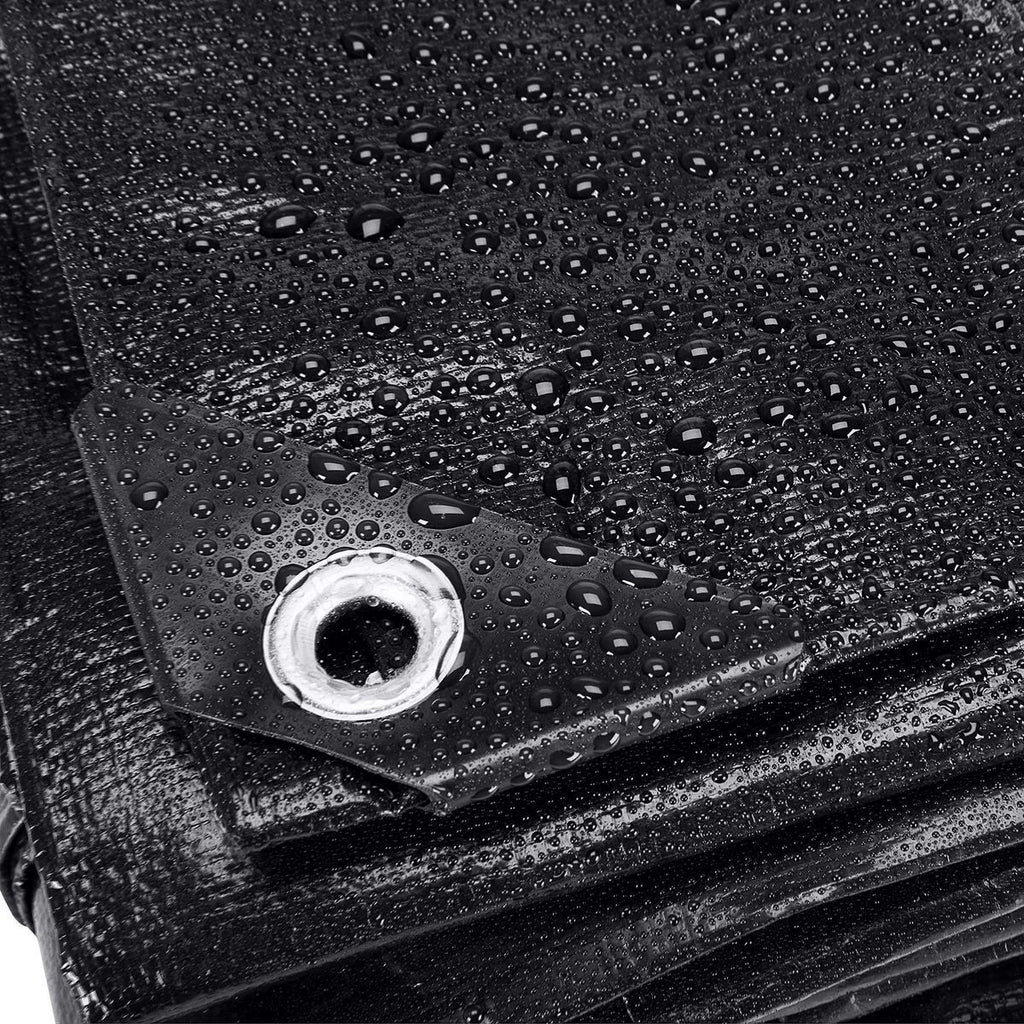 18 ft. x 24 ft. Silver and Black Weather-Resistant Tarp T27507