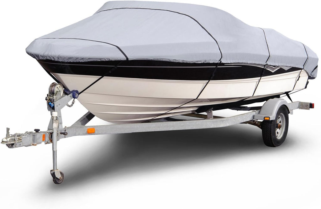 Gray Waterproof Boat Cover 16'-18' Long N47296