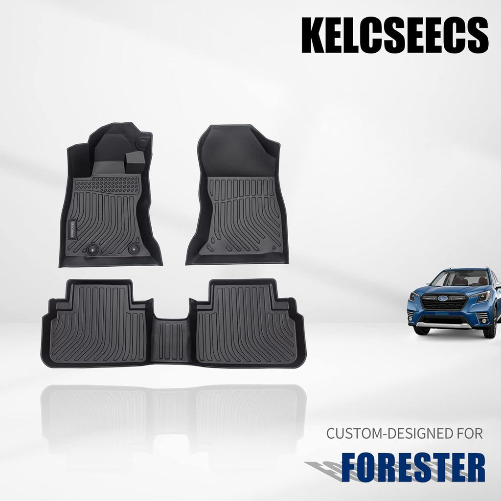 Custom Waterproof All Weather TPE Car Floor Mats Full Set Black V30482