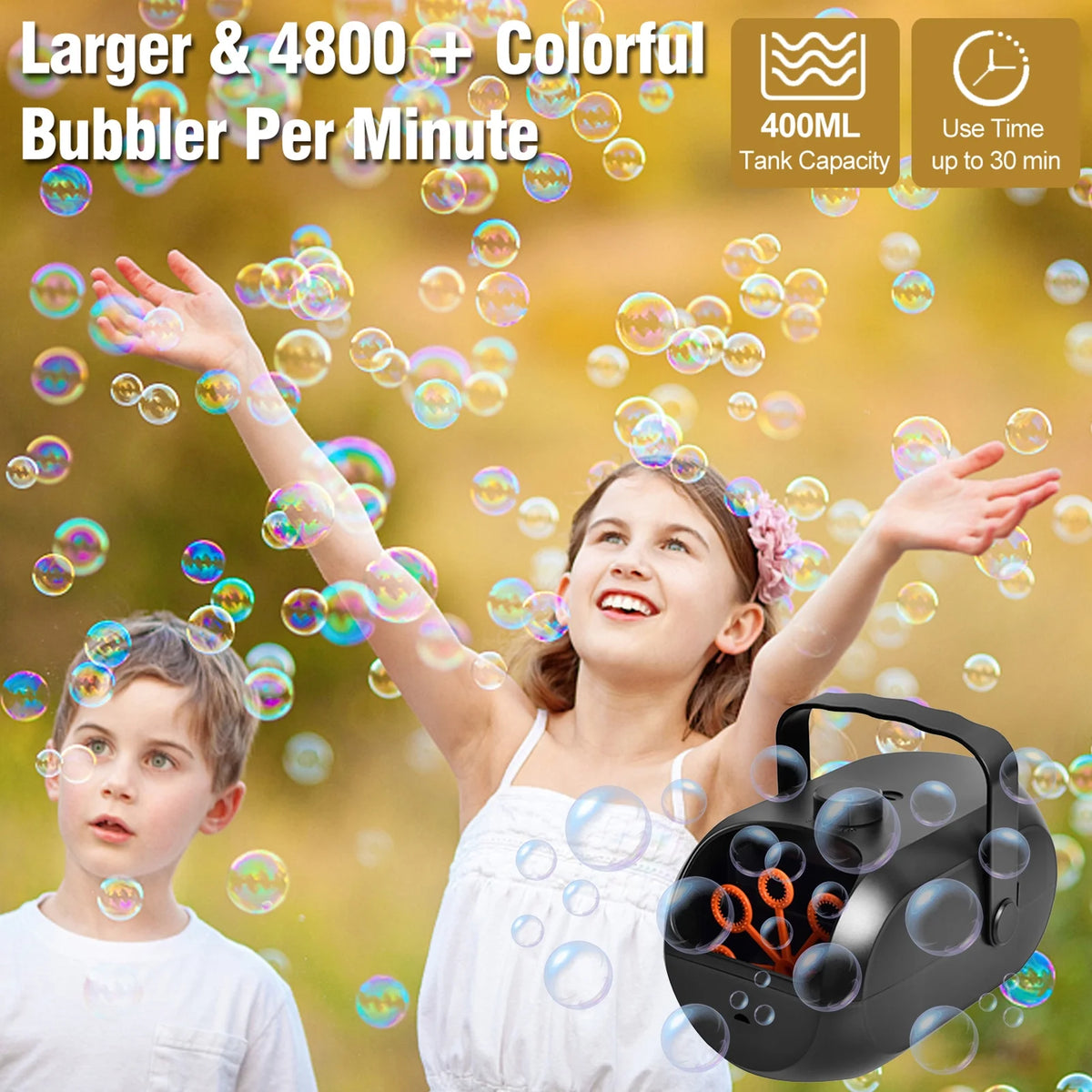 Portable Rechargeable Bubble Machine X374