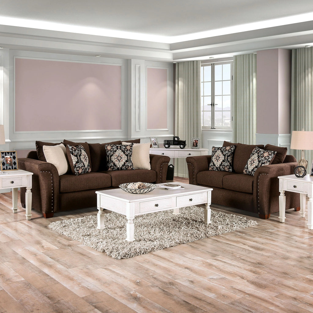 Transitional Upholstered Loveseat M46156