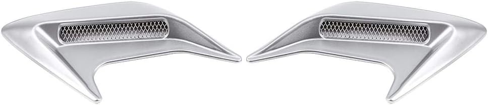 Silver Pack of 2 Car Hood Air Flow Vent Cover I438