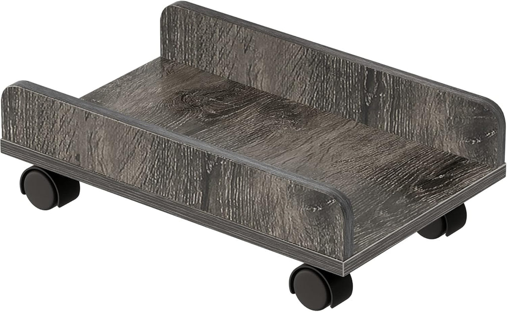 Rustic Brown CPU Stand Cart with 4 Caster Wheels Y9795