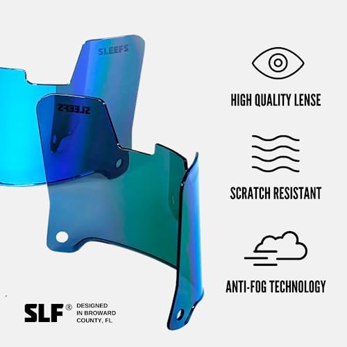 Tinted Football Visor with Clips and Microfiber Bag J1589