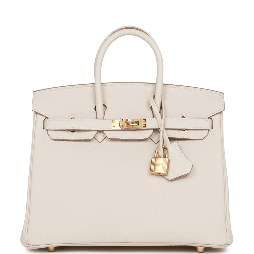 Birkin 25 Craie Togo Gold Hardware P381