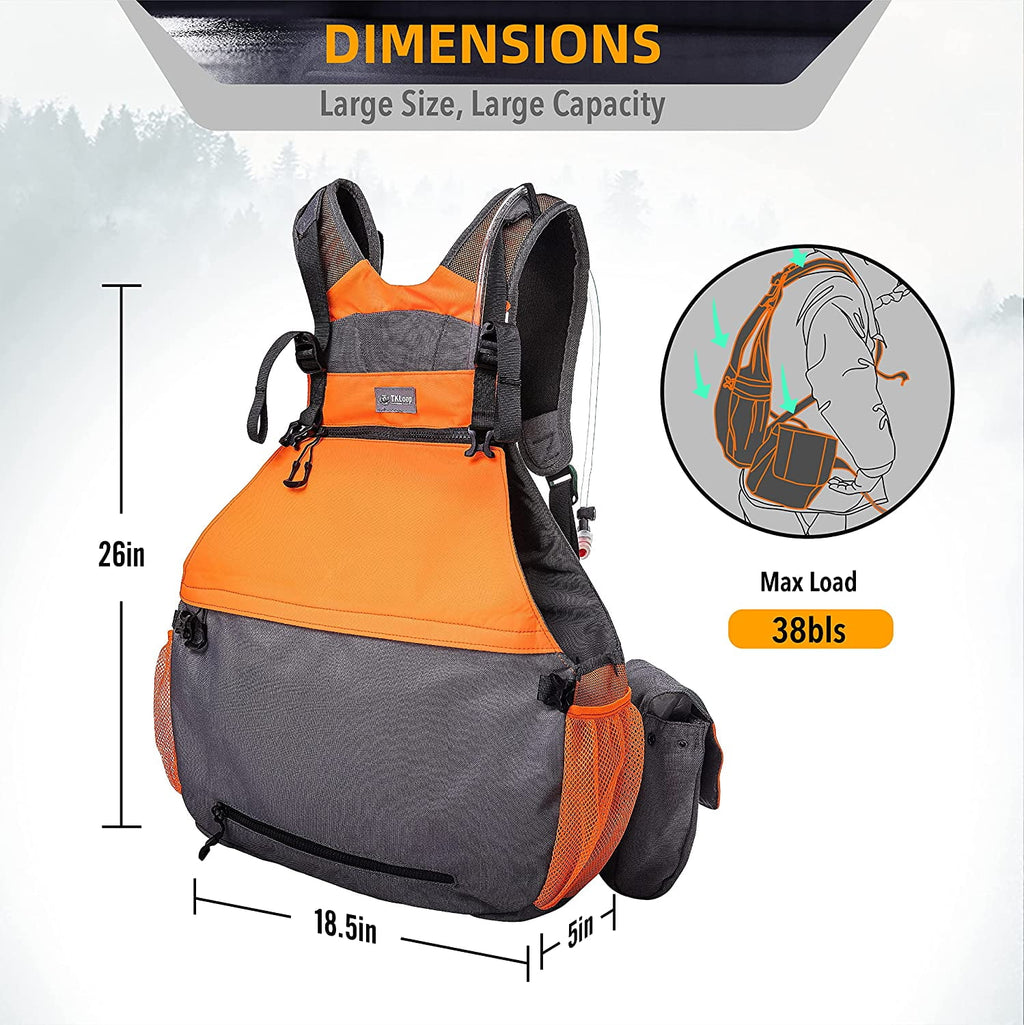 Orange Grey Upland Hunting Vest with Blood-Proof Lining H570