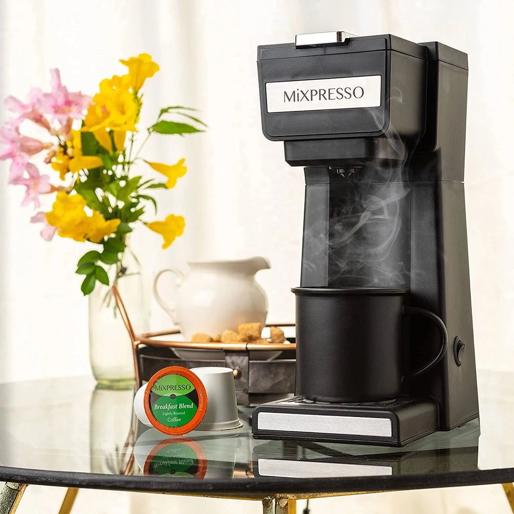 Single Serve Coffee Maker with 14oz Travel Mug J508125