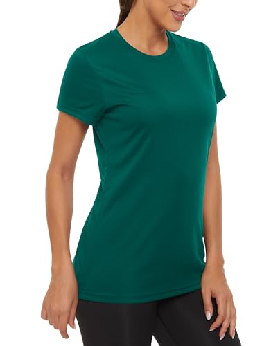 Women's Short Sleeve T-Shirts UPF 50+ Sun Protection Quick Dry Athletic Running Rash Guard Tops E653