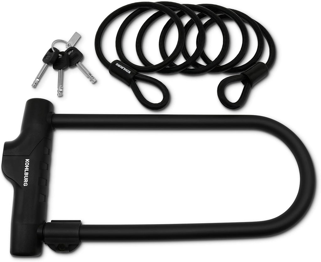Large Bicycle U Lock with 67” Cable, Pack of 2 N35117
