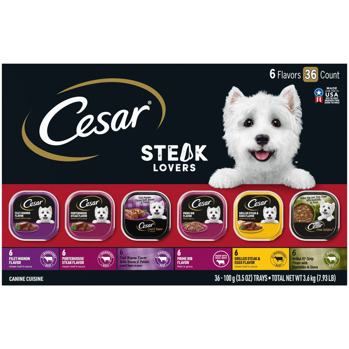 Filet Mignon & Porterhouse Steak Wet Dog Food 3.5 oz 36 ct V3235