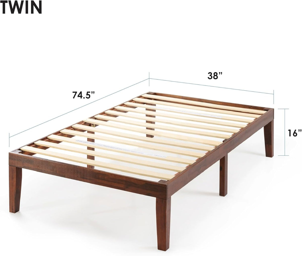 Solid Wood Platform Bed Frame - Twin G96179