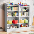5 Tier White Wooden Kids Bookshelf Y65919