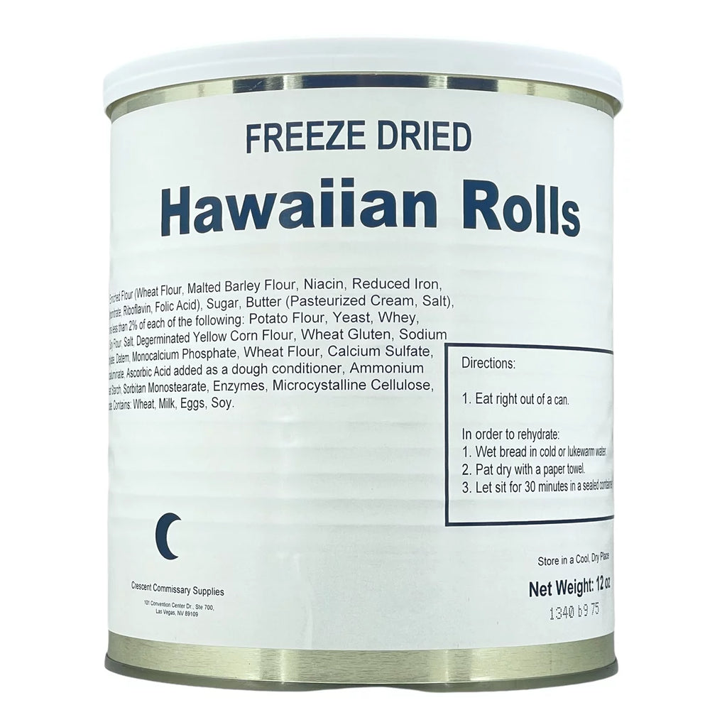 Freeze Dried Emergency Food Ration Hawaiian Rolls #10/12oz/Can - 1 Can P4485