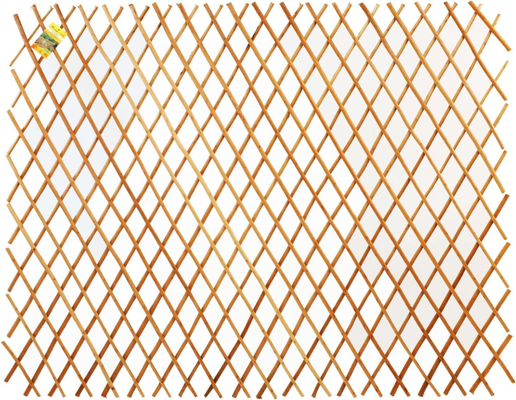 36 in H x 72 in L Carbonized Willow Wood Trellis E7167