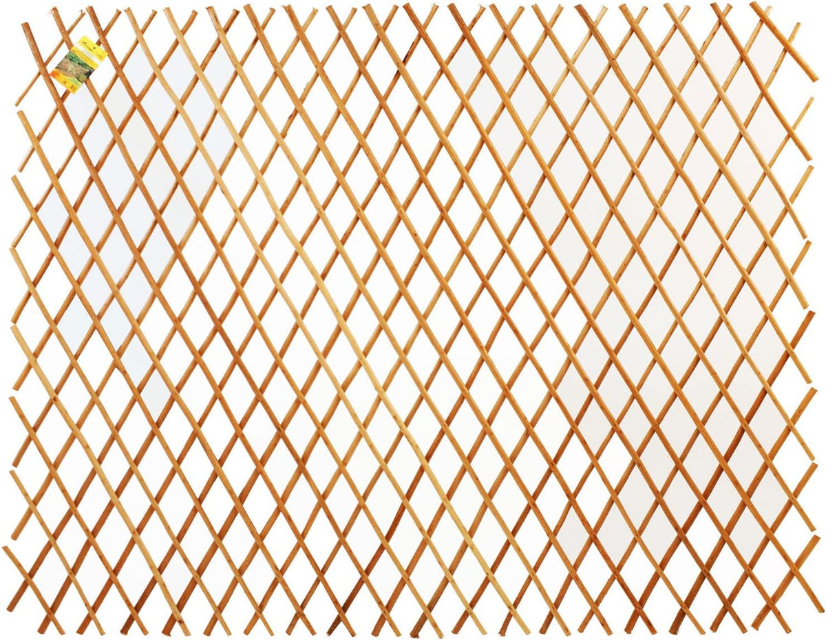 36 in H x 72 in L Carbonized Willow Wood Trellis E7167