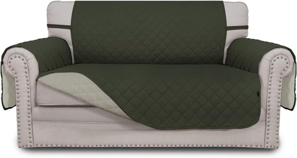 Sofa Slipcover Reversible Water Resistant Couch Cover with Elastic Straps Y803682