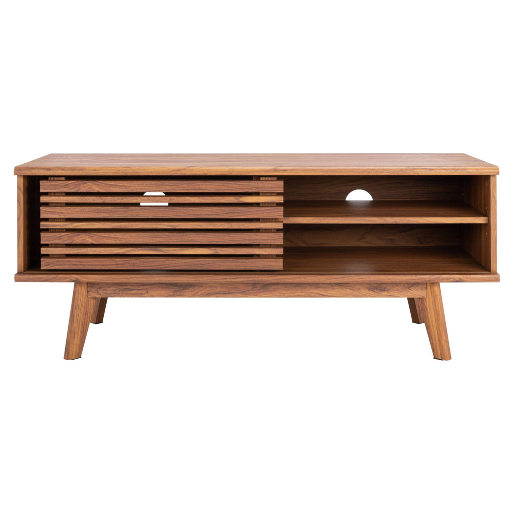 Walnut 2-Shelf Media Stand Q393789