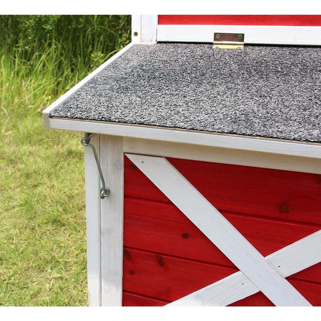 Red Barn Chicken Coop with Roof Top Planter T46889