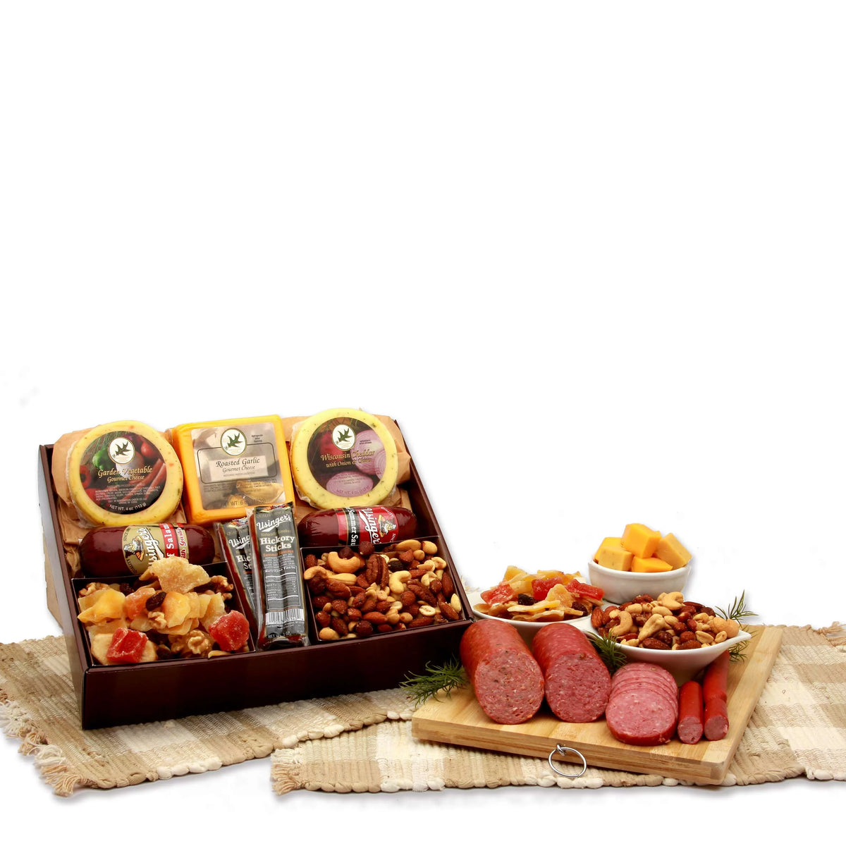 Nuts, Sausage and Cheese Sampler Gift Box X607