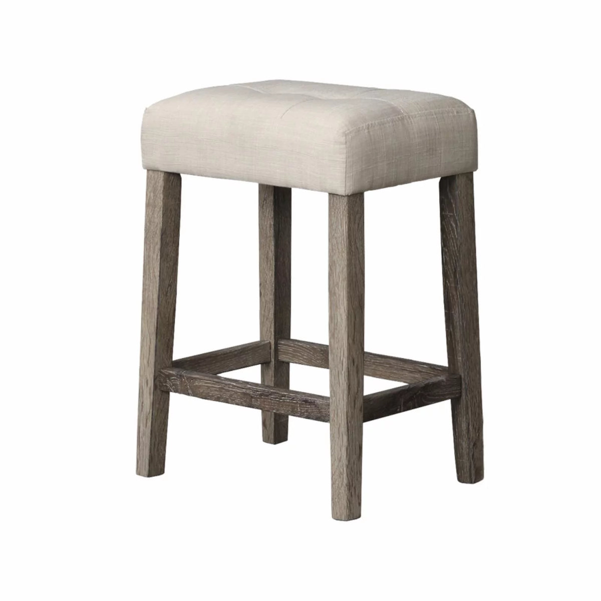 24" Oak Wood Counter Stool Set of 2 D757988