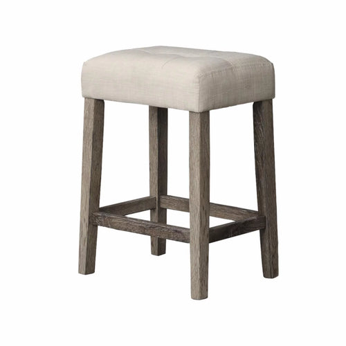 24" Oak Wood Counter Stool Set of 2 D757988