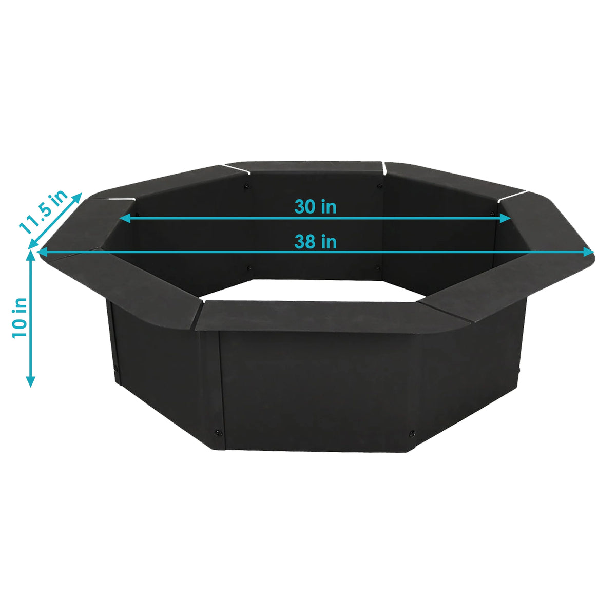 Octagon Heavy-Duty Steel Fire Pit Ring - 30" Inside Diameter T53081