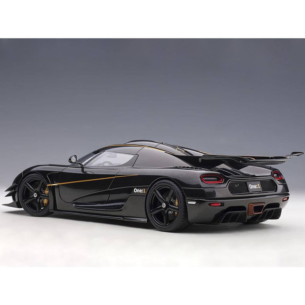 Clear Carbon Fiber with Gold Stripes 1/18 Model Car R681