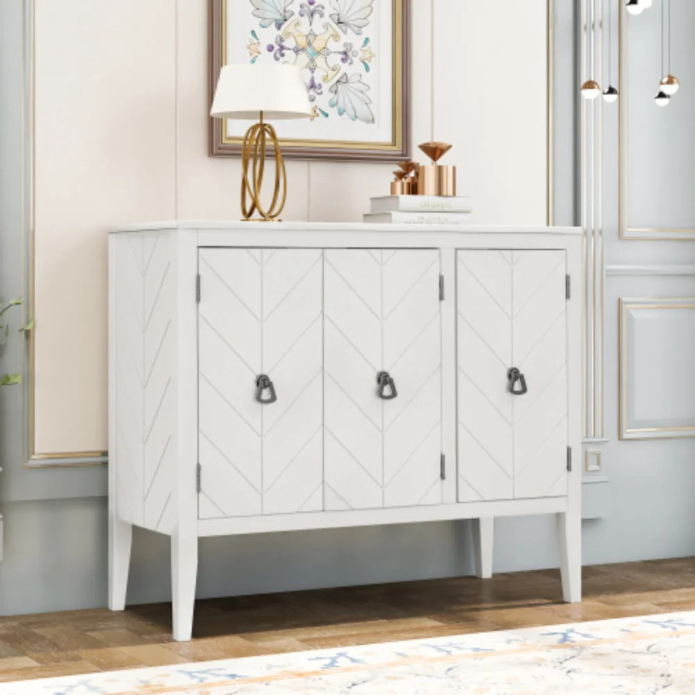 Wooden Storage Cabinet with Adjustable Shelf, Antique Gray V608812