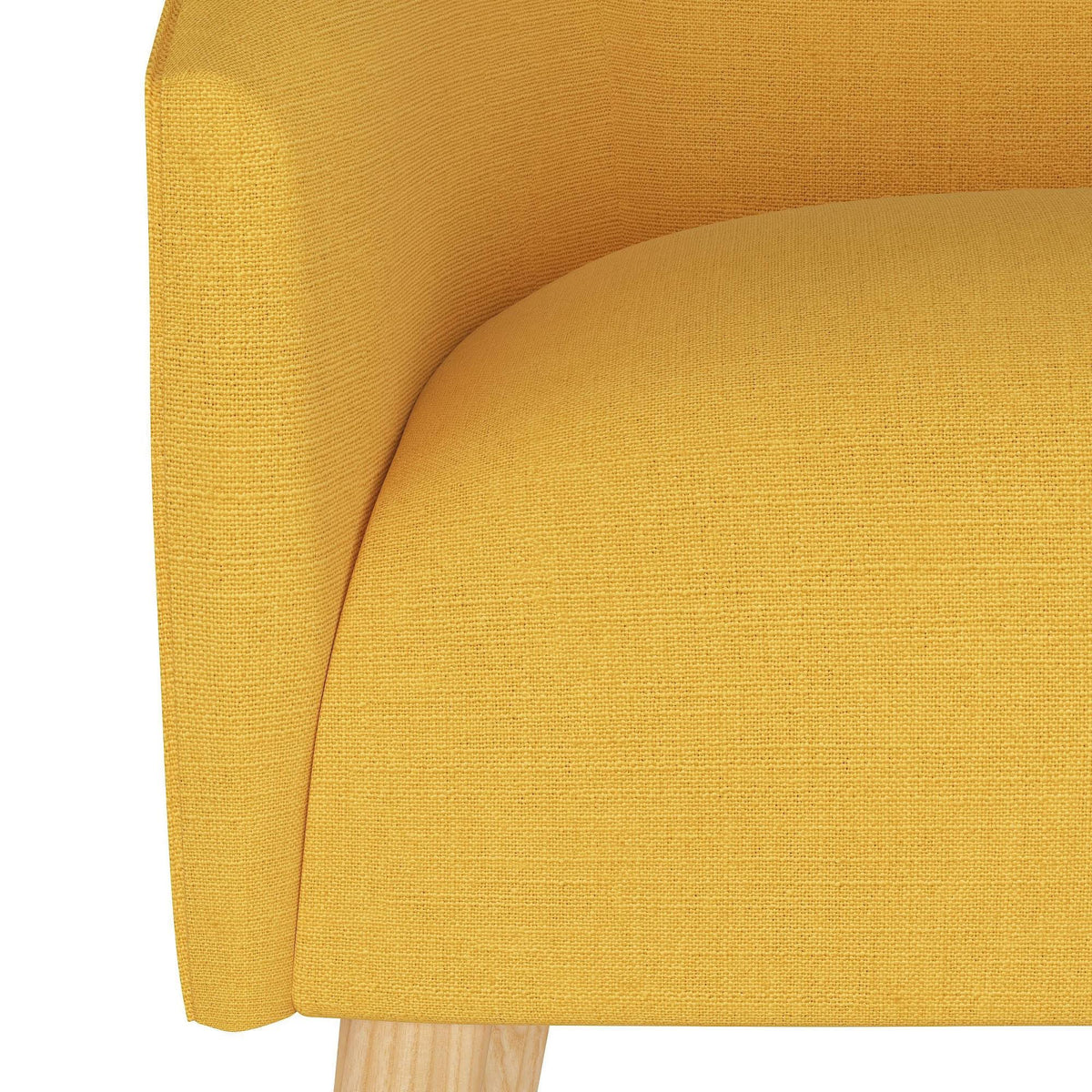 French Yellow Linen Arm Chair Z832