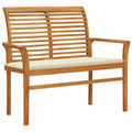Teak Wood Patio Bench with Cushion W449