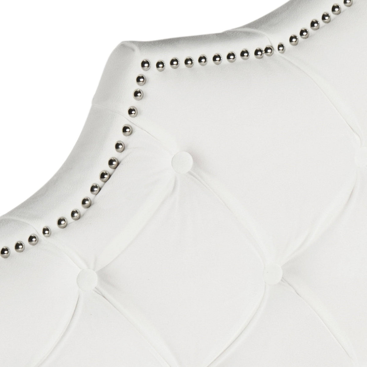 White King Tufted Velvet Headboard Q8584