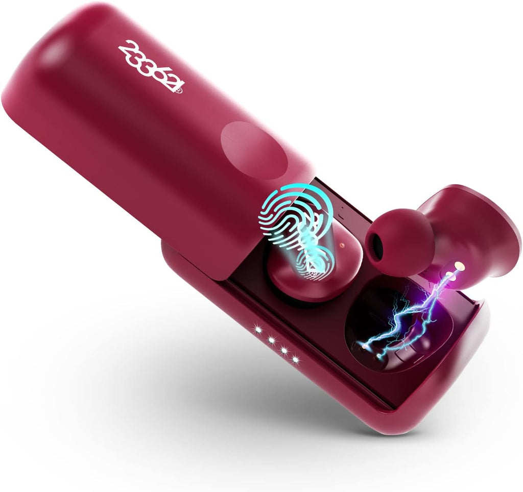 Dark Green Wireless Bluetooth Earbuds with Charging Case B7726