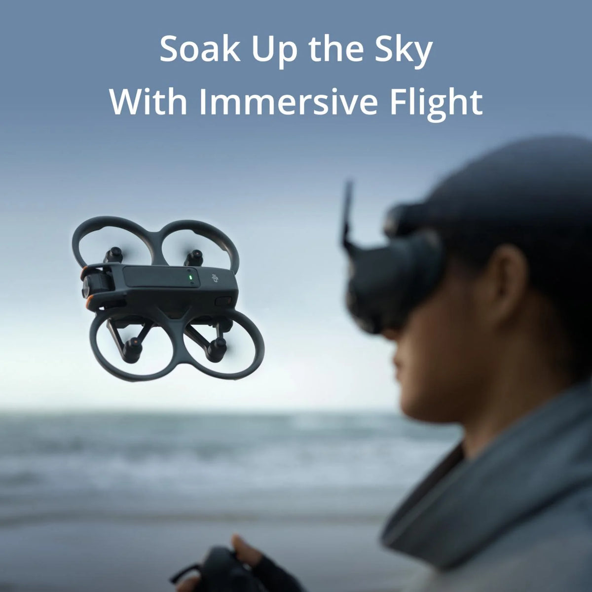 FPV Drone Fly More Combo (3 Batteries) with Camera 4K Includes Goggles 3 and RC Motion 3, Built-in Propeller Guard A688