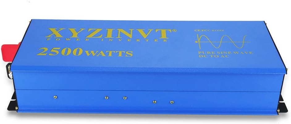 2500w Pure Sine Wave Power Inverter DC 24V to AC 120V with LED Display and Wireless Remote Controller G5336