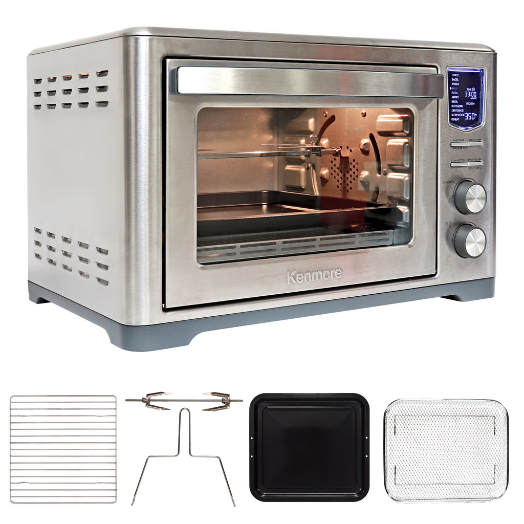 11-In-1 Digital Air Fryer Convection Toaster Oven Rotisserie 6-Slice 1700W Stainless Steel H208862