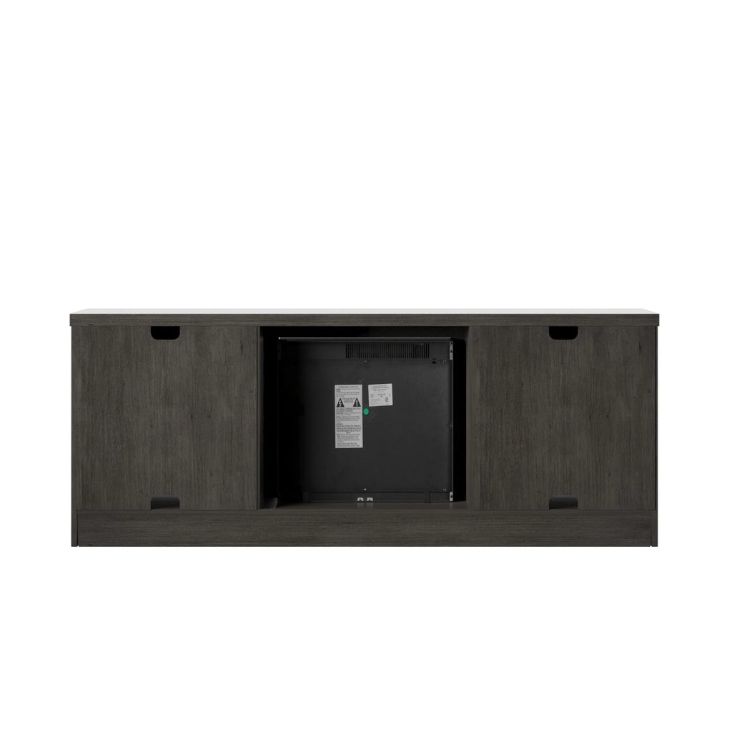 Weathered Gray TV Stand with Planked Doors K16482