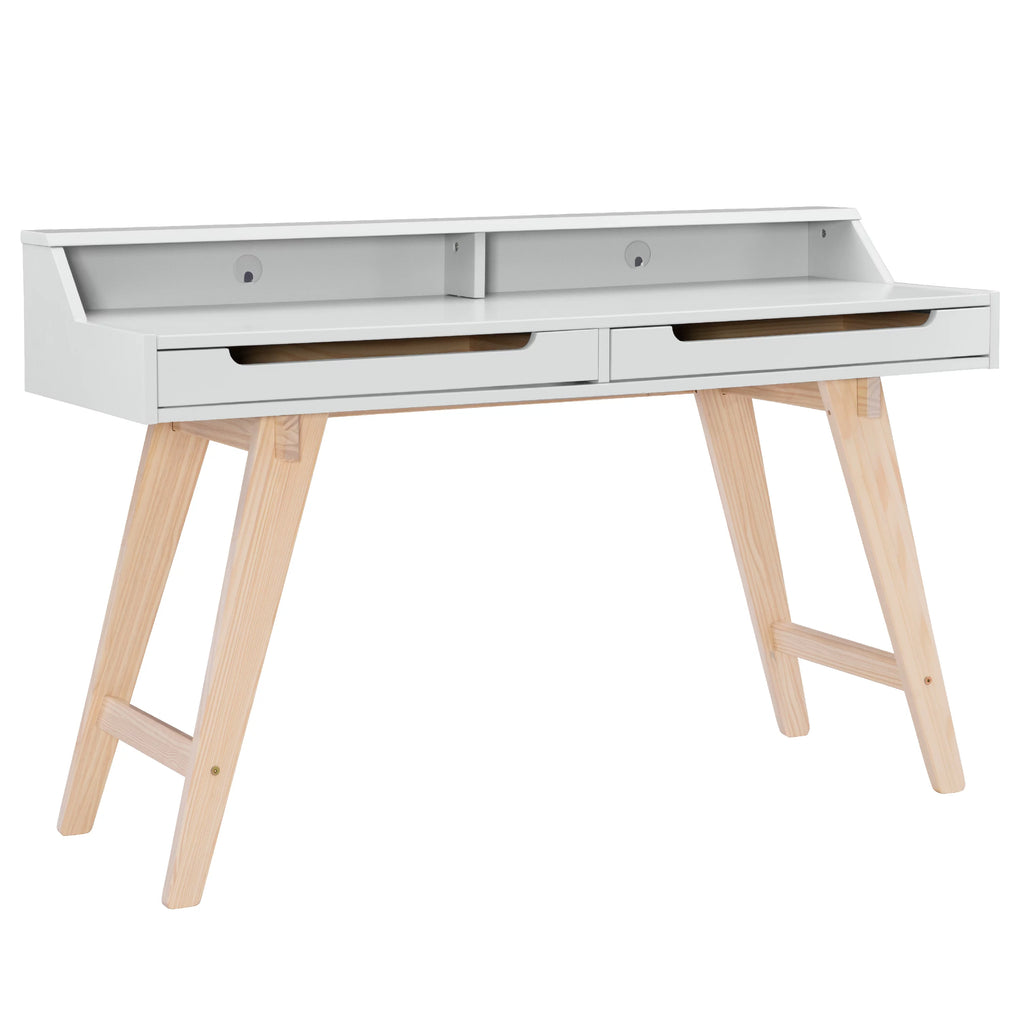 2-Drawer Desk, Natural and White Finish U17644