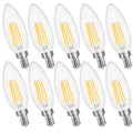 Pack of 6 Dimmable E12 LED Candelabra Bulb 5000K Daylight White 40W Equivalent 400LM C35 B11 Edison Filament Candle Bulbs A6899