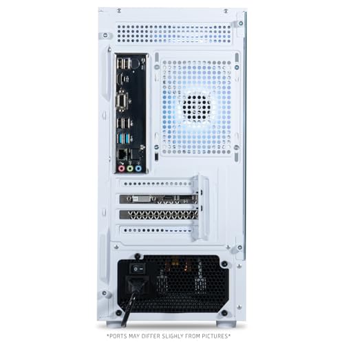White Liquid-Cooled Gaming Desktop Computer, AMD Ryzen 7, RTX 4060 8GB, 32GB DDR4, 1TB NVMe SSD K25927