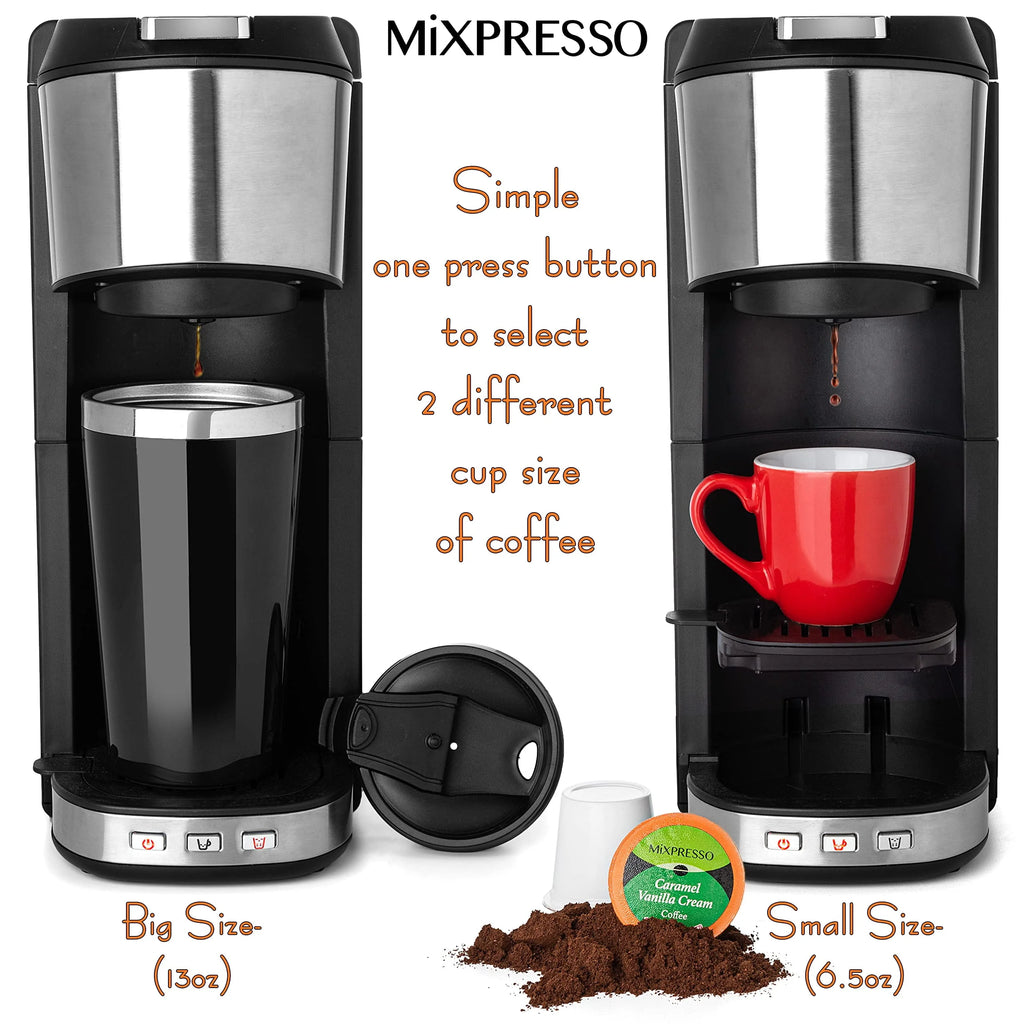 Single Serve Coffee Maker with 14oz Travel Mug J508125