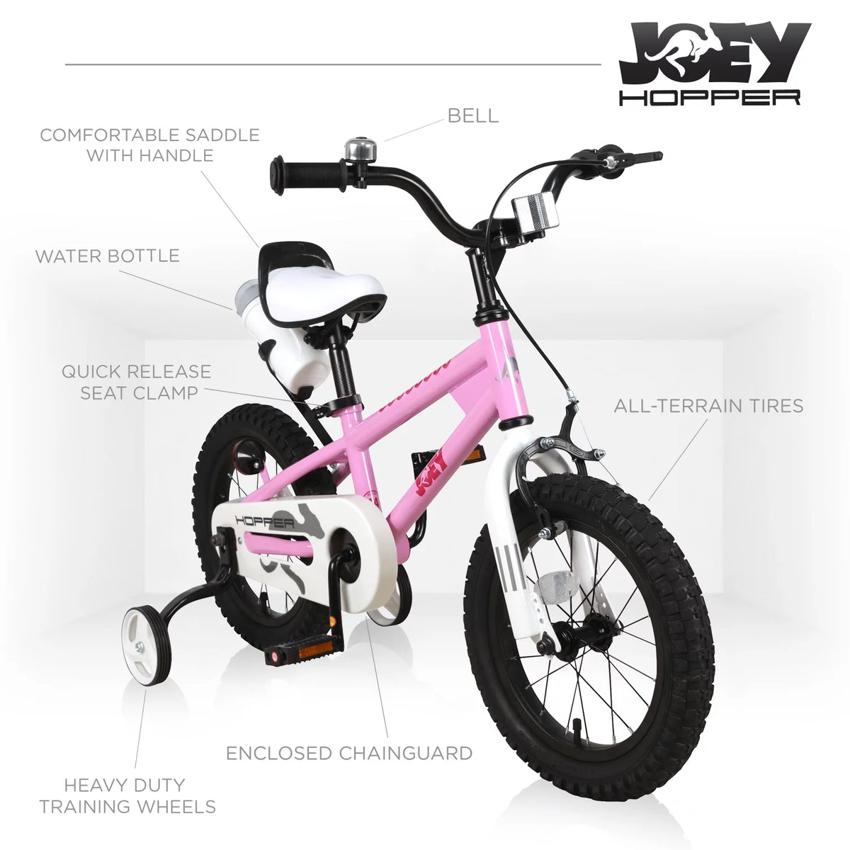 14 Inch Kid's Bicycle with Bell, Pink Z80460