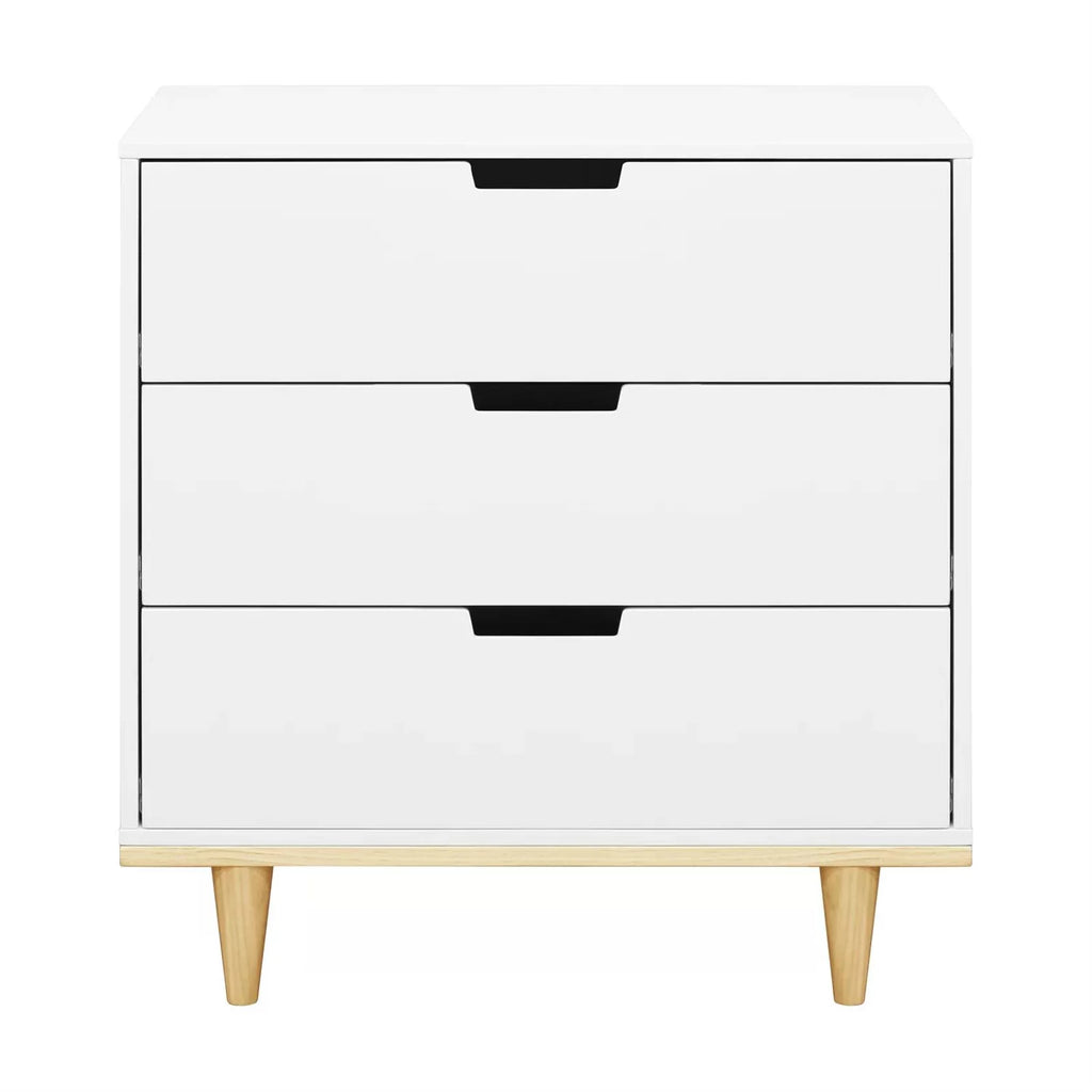3 Drawer White Wood Dresser B328081