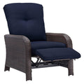 Navy Luxury Recliner V16827
