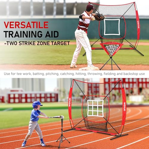7x7 ft Baseball Softball Net with Strike Zone W7463