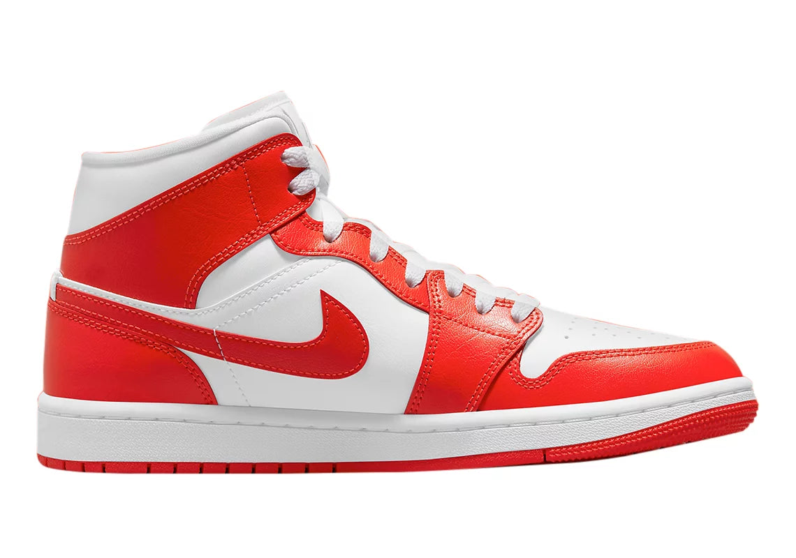 White Habanero Red Mid Sneakers J1431