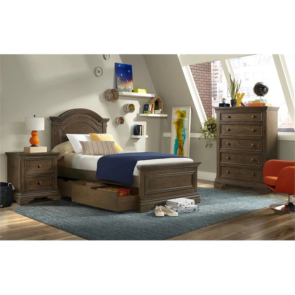 Traditional Wood Complete Twin Bed Q974082