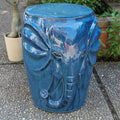 Navy Blue Glaze Garden Stool D3755