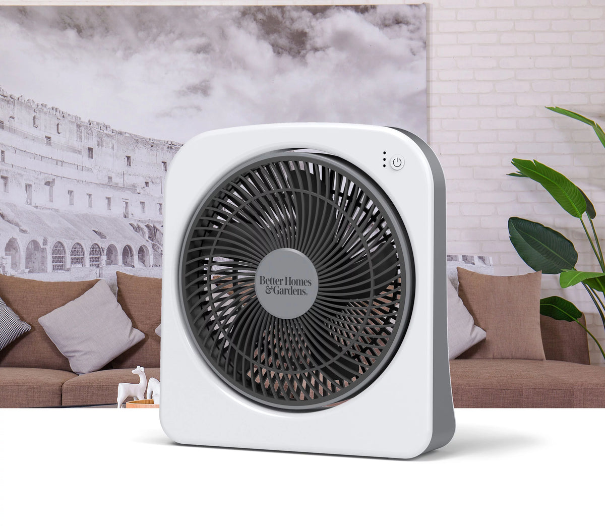 9 Dual Power Portable Fan, 3 Speeds, Adjustable Tilt, Black G1999
